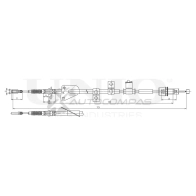 Трос стояночного тормоза правый UNIO CAB-60056 NCD1KV V 1441319049
