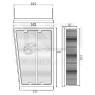 Фильтр воздушный UNIO FLT-10105 H8F PVCL 1441319290 - Изображение 2