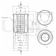 Фильтр воздушный UNIO R91Z4N V 1441319304 FLT-10003