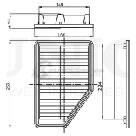 Фильтр воздушный UNIO A 4P5QC FLT-10182 1441319310