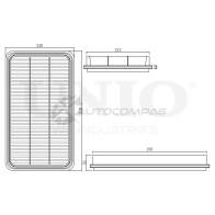 Фильтр воздушный UNIO 03 C9F 1441319399 FLT-10055 - Изображение 4