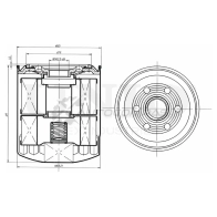 Фильтр масляный UNIO 1441319451 FLT-20035 CR2HV 1