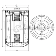 Фильтр масляный UNIO 1441319466 FLT-20025 L2 HW7T9