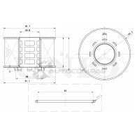 Фильтр масляный (eco) UNIO T5MV NL 1441319512 FLT-20076