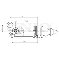 Цилиндр сцепления рабочий UNIO BRC-10503 1441319963 W2A1H2 I