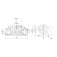 Цилиндр тормозной колесный UNIO BRC-20573 OJ9YSC L 1441320038