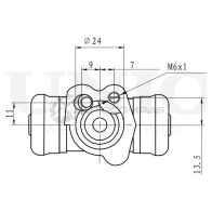Цилиндр тормозной колесный левый UNIO AUZFI R 1441320056 BRC-20527