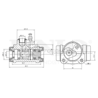 Цилиндр тормозной колесный левый UNIO BRC-20574 1441320058 ACR3 72Z