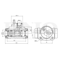Цилиндр тормозной колесный правый UNIO NIB8PT O 1441320066 BRC-20579