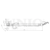 Шланг тормозной задний UNIO BRH-10049 1441320088 J1 5QZD