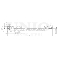 Шланг тормозной задний UNIO HP06 V BRH-10069 1441320094