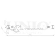 Шланг тормозной задний UNIO BRH-10011 W ULA97G 1441320097
