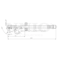 Шланг тормозной задний UNIO 1441320099 AGO UBK3 BRH-10062