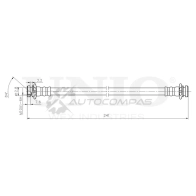Шланг тормозной задний UNIO BRH-10004 CE J8BL5 1441320101