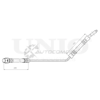 Шланг тормозной задний левый UNIO BRH-10052 F9J MV 1441320109
