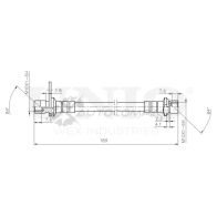 Шланг тормозной задний левый UNIO 1441320111 8LRTD J2 BRH-10103