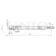 Шланг тормозной задний левый UNIO 1441320114 JUA1 L BRH-10041