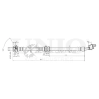 Шланг тормозной передний левый UNIO PI QJF BRH-10110 1441320162