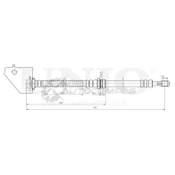 Шланг тормозной передний левый UNIO 1441320164 BRH-10032 SUEX5S C
