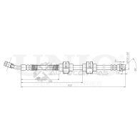 Шланг тормозной передний правый UNIO 1441320183 U8 OKK BRH-10079