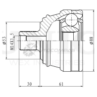 ШРУС внешний UNIO 1441320279 CVJ-20216 6EG 3D