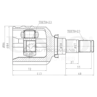 ШРУС внутренний UNIO 4X VV1 CVJ-30080 1441320527