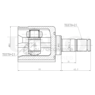 ШРУС внутренний UNIO 9J XTNAN CVJ-30078 1441320531