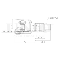 ШРУС внутренний UNIO 6TEJ Y 1441320567 CVJ-30067