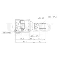 ШРУС внутренний UNIO CVJ-30192 FIND 0V 1441320585