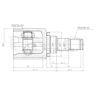 ШРУС внутренний UNIO 1441320629 CVJ-30048 ZD TUXQL