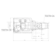ШРУС внутренний левый UNIO 1441320649 CVJ-30090 UCQ9O R