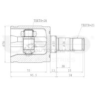 ШРУС внутренний левый UNIO CVJ-30135 9 QFFFU 1441320672