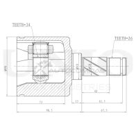 ШРУС внутренний левый UNIO CVJ-30177 1441320673 L ZR04