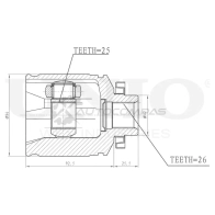 ШРУС внутренний правый UNIO CVJ-30182 1441320698 8V5QW 58