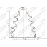 Пыльник шруса внутренний (два хомута резина) SAT C1100T 1422829918 V9AUM CF4NB C
