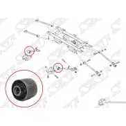 Сайлентблок задней продольной тяги SAT RXKH W5 ST8200841004 0X2946Z 1422819884