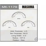 Колодки тормозные барабанные MASUMA MK-1179 4560116980277 3GDQ W 1422881867