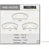Колодки тормозные дисковые MASUMA 1422881602 MS-4296 4560116004296 LB 3XA