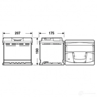 Аккумулятор 50 ач прямая 450 а 12 в кальциевый [ca/ca] 207x175x190 CENTRA 1227532389 CB501 3661024014526 OYBG M - Изображение 3