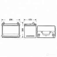 Аккумулятор 75 ач 630 а 12 в кальциевый [ca/ca] 270x173x222 CENTRA 3661024016506 K01CY Z 1227530517 CA754 - Изображение 3