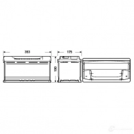 Аккумулятор 95 ач 800 а 12 в кальциевый [ca/ca] 353x175x190 CENTRA 1227533541 LSV J6 3661024014588 CB950 - Изображение 3