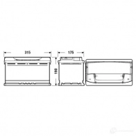 Аккумулятор 90 ач 720 а 12 в кальциевый [ca/ca] 315x175x190 CENTRA HAVNX G 3661024016438 1227531277 CA900 - Изображение 3