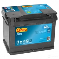 Аккумулятор 60 ач 680 а 12 в agm 242x175x190 CENTRA 1194269593 CK600 027A GM 560901068 - Изображение 2