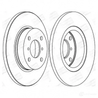 Тормозной диск CHAMPION 562124CH 7T8VMF 5 4060426065973 1208718193