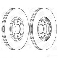 Тормозной диск CHAMPION 7WZG U Peugeot 5008 1 (0U, E) Минивэн 1.6 THP 150 150 л.с. 2012 – 2024 4060426068226 562641CH