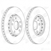 Тормозной диск CHAMPION P P8OF8 1208721093 562595CH 4060426067762