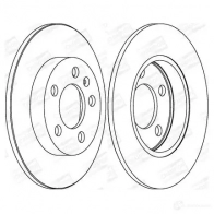 Тормозной диск CHAMPION 0DV1 HG 562177CH Audi TT (8N9) 1 Кабриолет 1.8 T Quattro 180 л.с. 2000 – 2006 4060426066390