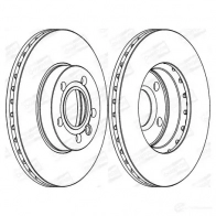 Тормозной диск CHAMPION 4060426065614 Ford Galaxy 1 (VX, VY, WGR) Минивэн 2.8 i V6 4x4 174 л.с. 1996 – 2000 562043CH 7RW G4VB