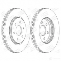 Тормозной диск CHAMPION 562813CH Nissan Navara (D40) 2 Пикап 2.5 dCi 4WD (D40TT. D40T. D40M. D40BB) 190 л.с. 2009 – 2025 Q 6D1RGS 4060426068776