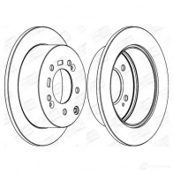 Тормозной диск CHAMPION T5 W852 1208721855 4060426068417 562686CH - Изображение 1
